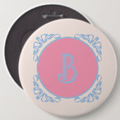 Personalisiert rosa und blau button (Vorne & Hinten)