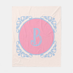 Personalisiert rosa und blau fleecedecke