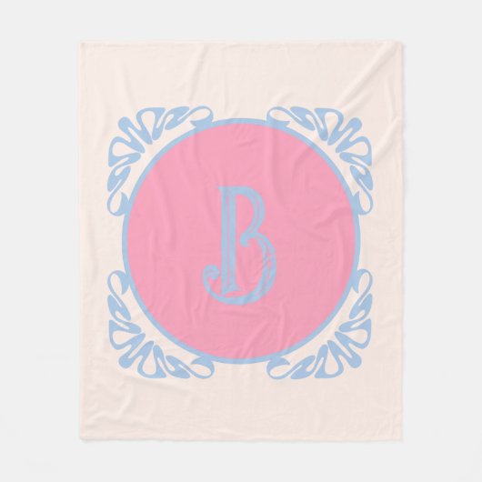 Personalisiert rosa und blau fleecedecke (Vorderseite)