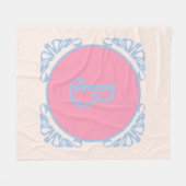 Personalisiert rosa und blau fleecedecke (Vorderseite (Horizontal))