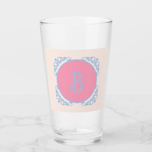 Personalisiert rosa und blau glas (Vorderseite)