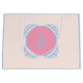 Personalisiert rosa und blau große geschenktüte (Vorderseite)