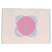 Personalisiert rosa und blau große geschenktüte (Rückseite)