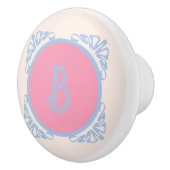 Personalisiert rosa und blau keramikknauf (Rechts)