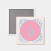 Personalisiert rosa und blau magnet (Vorderseite/Rückseite)