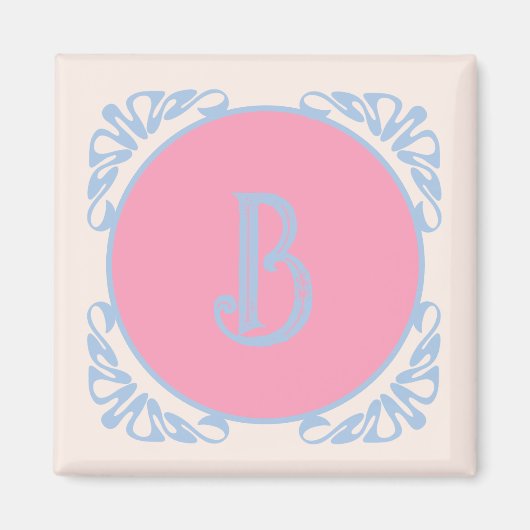 Personalisiert rosa und blau magnet (Vorne)