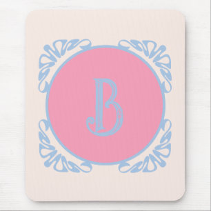 Personalisiert rosa und blau mousepad