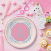 Personalisiert rosa und blau pappteller (Party)