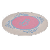 Personalisiert rosa und blau schneidebrett (Ecke)
