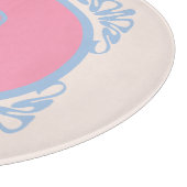 Personalisiert rosa und blau schneidebrett (Ecke)