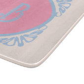 Personalisiert rosa und blau schneidebrett (Ecke)
