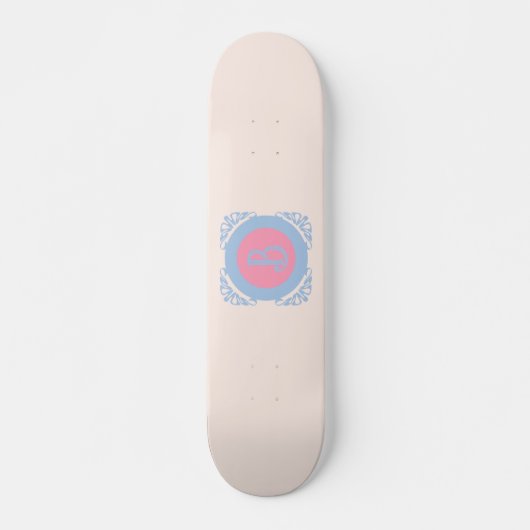 Personalisiert rosa und blau skateboard (Vorne)