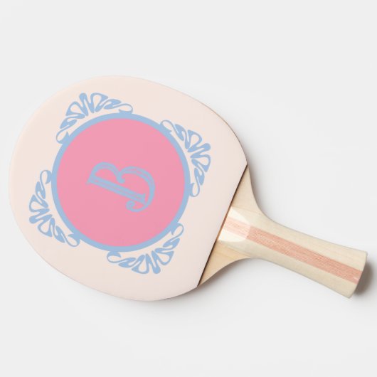 Personalisiert rosa und blau tischtennis schläger (Seitenansicht)