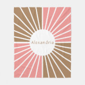 Personalisiert, rosa und braun fleecedecke (Vorderseite)