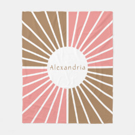 Personalisiert, rosa und braun fleecedecke