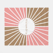 Personalisiert, rosa und braun fleecedecke (Vorderseite (Horizontal))