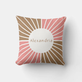 Personalisiert, rosa und braun kissen