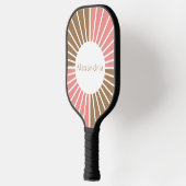 Personalisiert, rosa und braun pickleball schläger (Links)