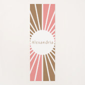 Personalisiert, rosa und braun yogamatte (Vorderseite)