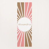 Personalisiert, rosa und braun yogamatte (Rückseite)