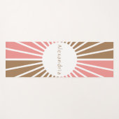 Personalisiert, rosa und braun yogamatte (Vorderseite (Horizontal))