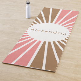 Personalisiert, rosa und braun yogamatte
