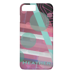 Personalisiert/rosa und türkisfarben/abstrakte Ges Case-Mate iPhone Hülle