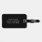 Personalisiert/rosa und türkisfarben/abstrakte Ges Gepäckanhänger (Rückseite horizontal)