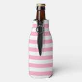 Personalisiert rosa und weiß gestrichene Flasche C Flaschenkühler (Flasche Rückseite)