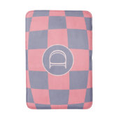 Personalisiert rosa Wavy-Checkboard Badematte (Vorderseite Vertikal)