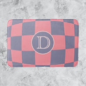 Personalisiert rosa Wavy-Checkboard Badematte