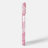 Personalisiert-rosa-wirbelfarbenes Monogramm Case-Mate iPhone Hülle (Rückseite / Rechts)