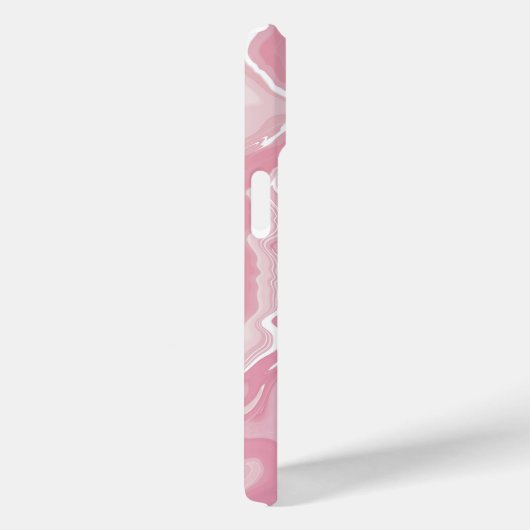 Personalisiert-rosa-wirbelfarbenes Monogramm Case-Mate iPhone Hülle (Rückseite / Rechts)