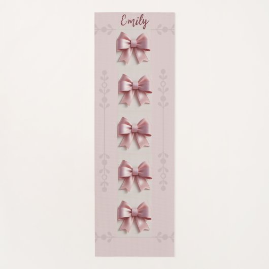 Personalisiert rosa Yogamat mit Bogen Yogamatte (Vorderseite)