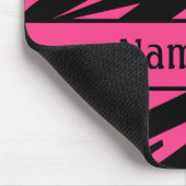 Personalisiert rosa Zebra Print Mousepad (Ecke)