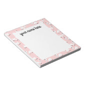 Personalisiert rosa Ziegen Notepad Notizblock (angewinkelt)