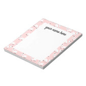 Personalisiert rosa Ziegen Notepad Notizblock (Rotiert)
