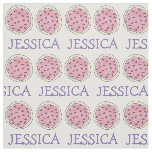 Personalisiert rosa Zuckerkost mit Sprinklen Stoff (Muster)