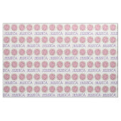Personalisiert rosa Zuckerkost mit Sprinklen Stoff (Fat Quarter (45,7 x 55,9 cm))