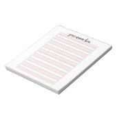 Personalisiert rosafarbener Notepad Notizblock (Rotiert)