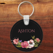 Personalisiert rosafarbener Schlüsselanhänger (Vorderseite)