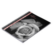 Personalisiert Rose Gold Rose Notebook Notizblock (Linke Seite)