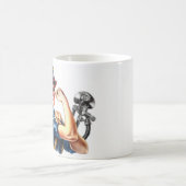 Personalisiert Rosie, die Riveter Feuerwehrfrau Kaffeetasse (Mittel)