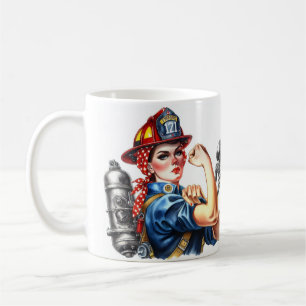 Personalisiert Rosie, die Riveter Feuerwehrfrau Kaffeetasse