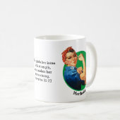 Personalisiert ROSIE RIVETER Christlich Kaffeetasse (VorderseiteRechts)