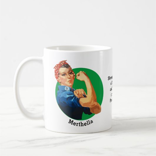Personalisiert ROSIE RIVETER Christlich Kaffeetasse (Links)