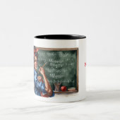 Personalisiert Rosie the Riveter Teacher Zweifarbige Tasse (Mittel)