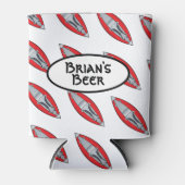 Personalisiert Rot aufblasbares Kayak Dosenkühler (Vorderseite)