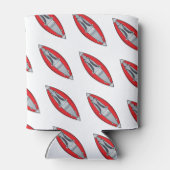 Personalisiert Rot aufblasbares Kayak Dosenkühler (Rückseite)