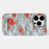 Personalisiert Rot bestickt mit Zitat Case-Mate iPhone Hülle (Rückseite (Horizontal))